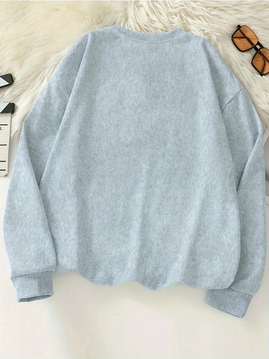 Snow bear sweatshirt for girls (Grey)