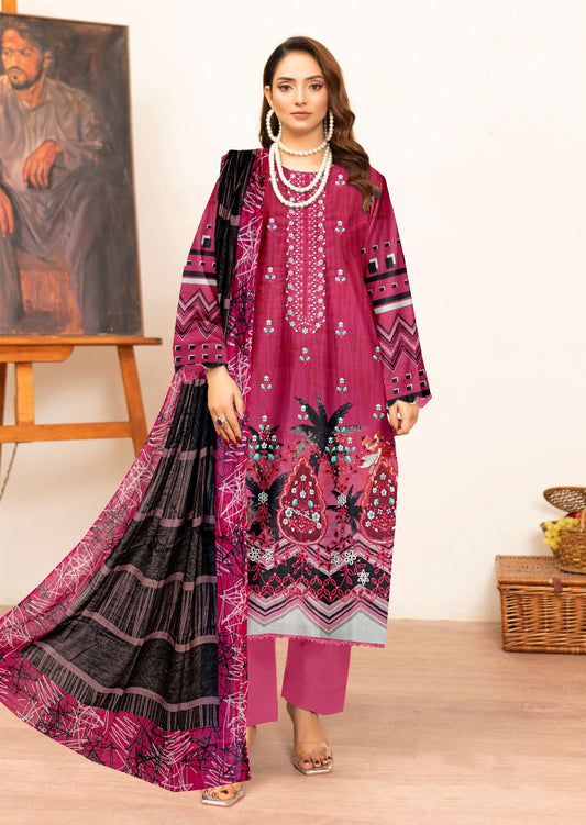 Sapphire Digital printed lawn 3pcs