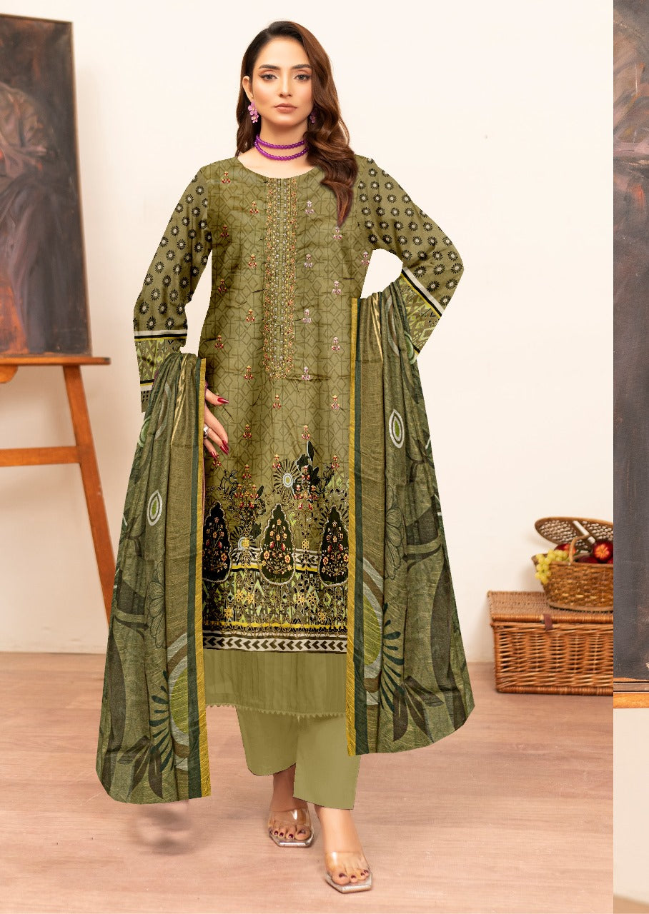 Sapphire Digital printed lawn 3pcs