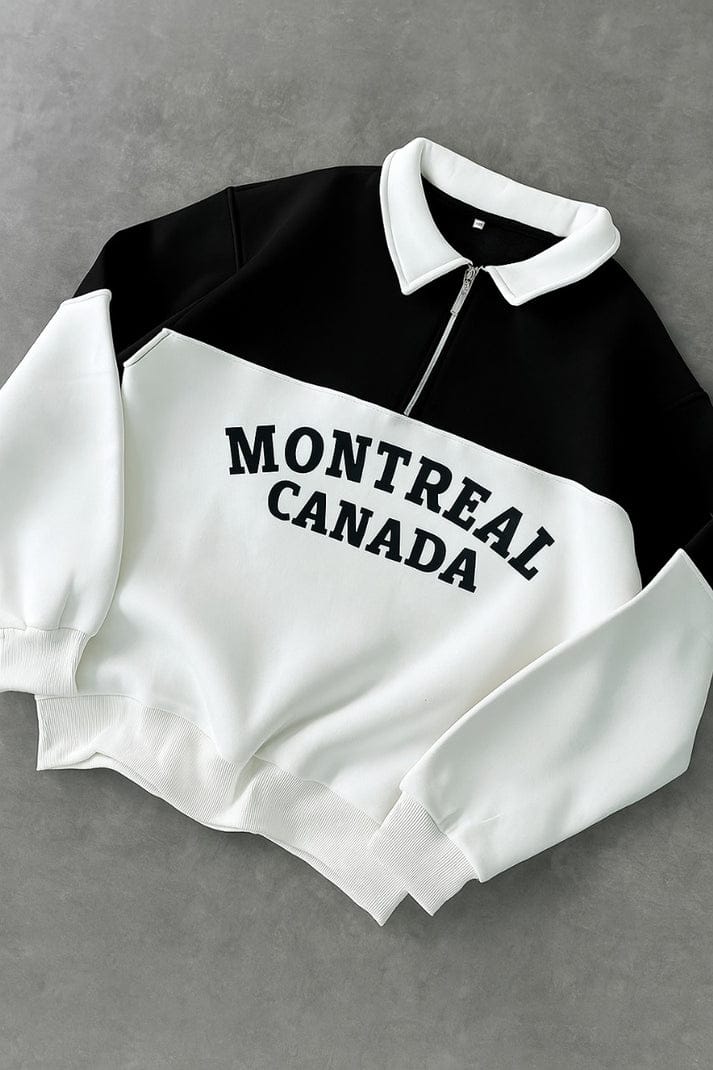 Montreal Canada sweatshirt (Black and White)