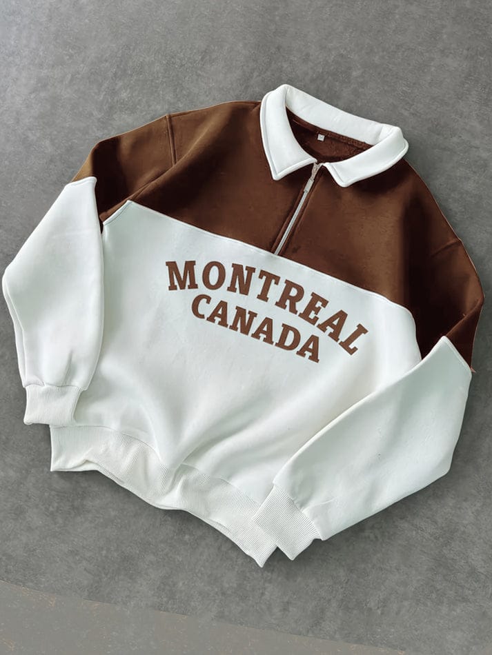 Montreal Canada sweatshirt (Brown and White)