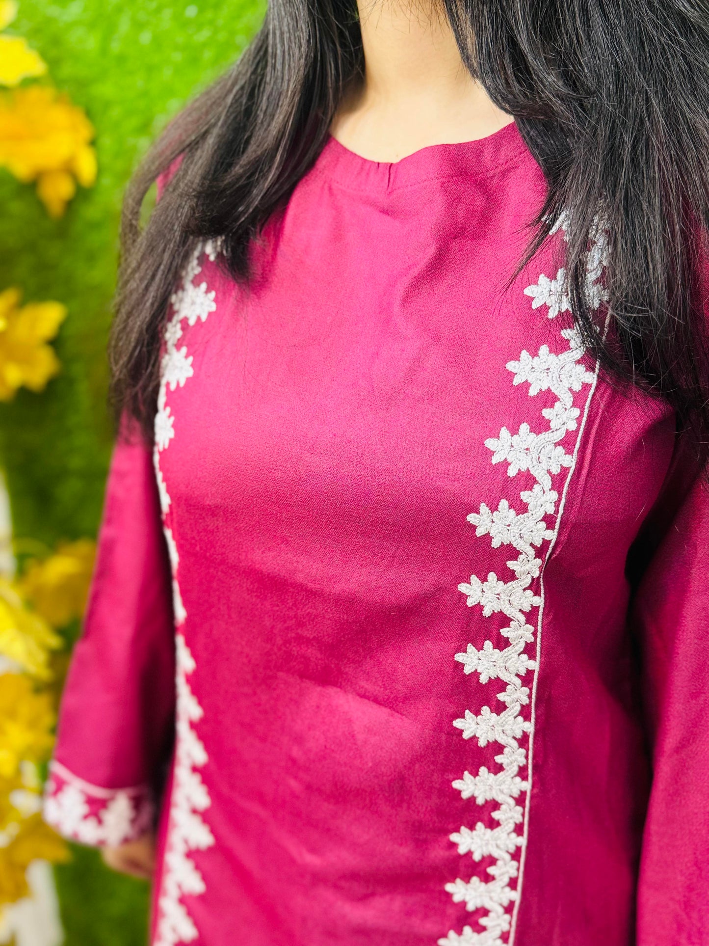 Minaar Embroidered stitched 2pcs dhanak Marina