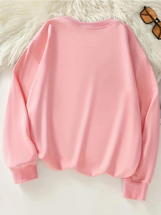 Snow bear sweatshirt for girls (Pink)