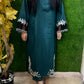 Minaar Embroidered stitched 2pcs dhanak Marina (Green 1)