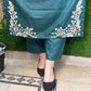 Minaar Embroidered stitched 2pcs dhanak Marina (Green 1)
