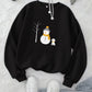 Snow bear sweatshirt for girls (Black)