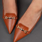 Chain Style Heel-Brown
