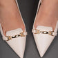 Chain Style Heel-White