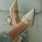 Chain Style Heel-White