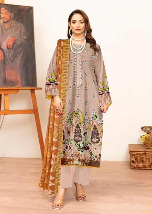 Sapphire Digital printed lawn 3pcs