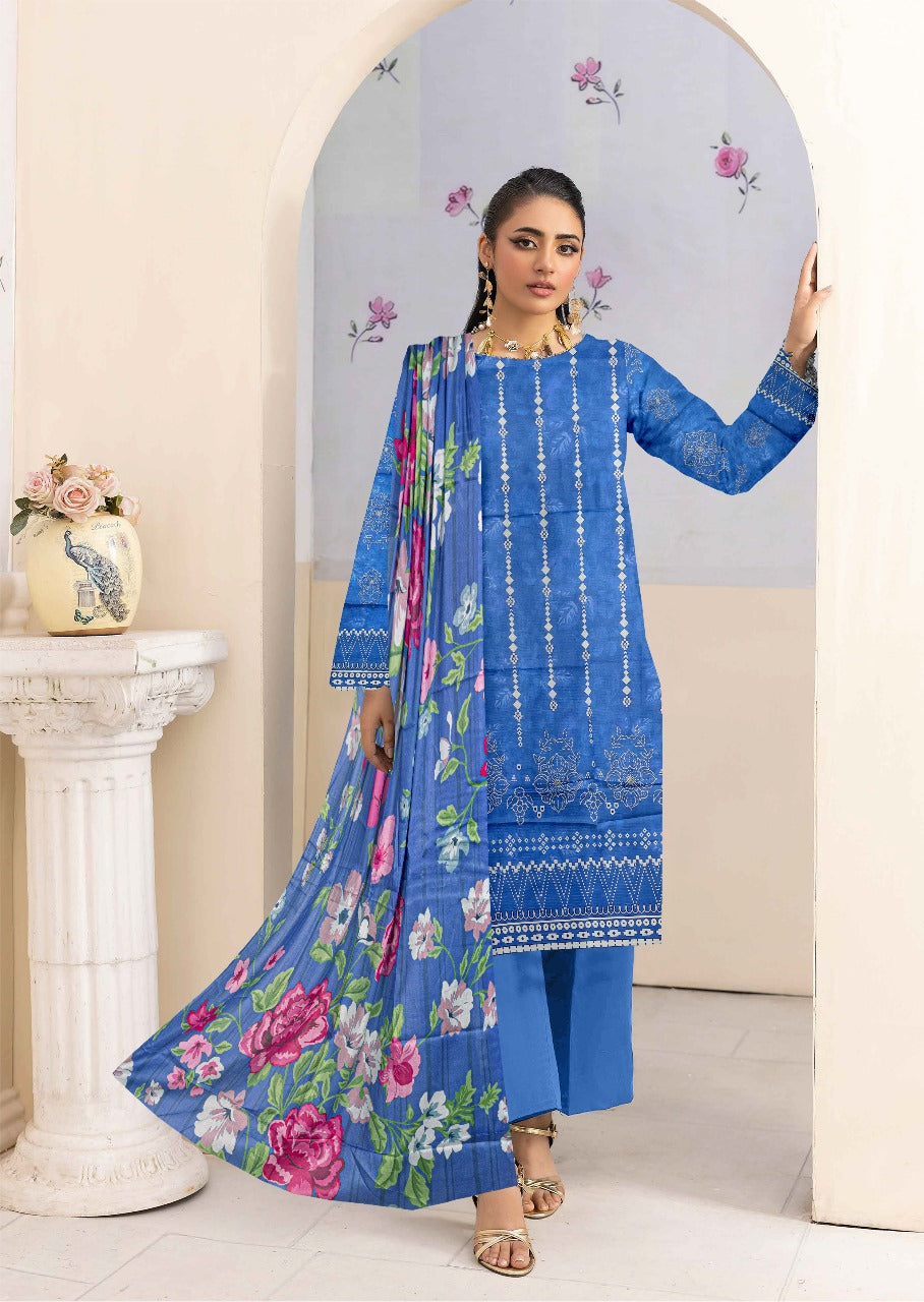 Binsaeed Digital printed lawn 3pcs