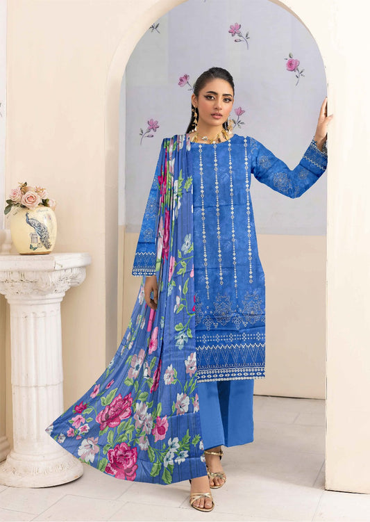 Binsaeed Digital printed lawn 3pcs