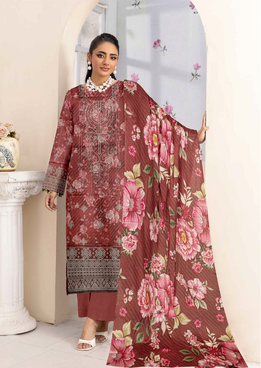 Binsaeed Digital printed lawn 3pcs