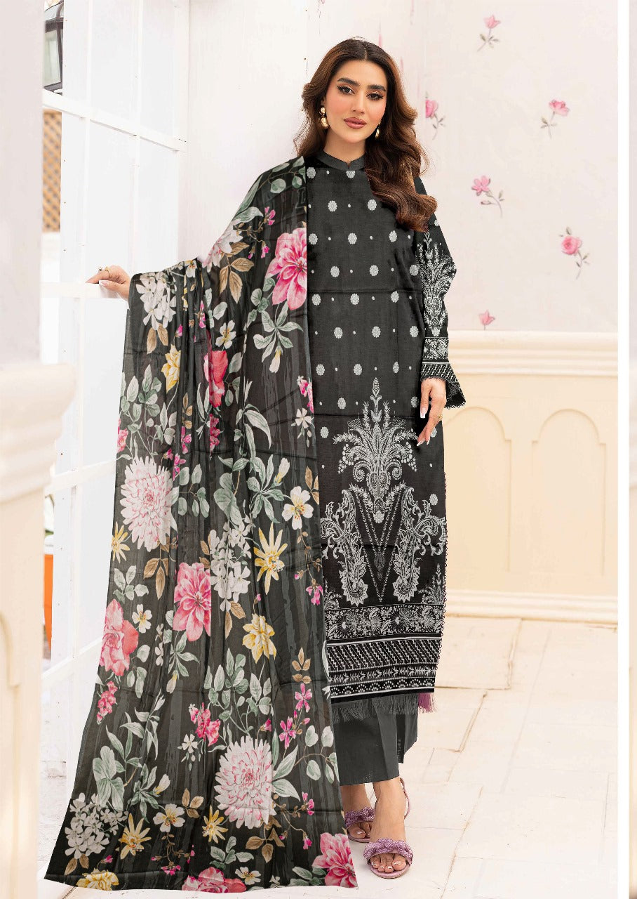 Binsaeed Digital printed lawn 3pcs