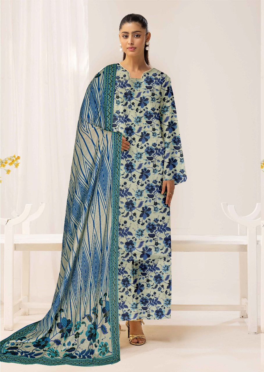 Baroque Digital printed winter Cambric 3pcs