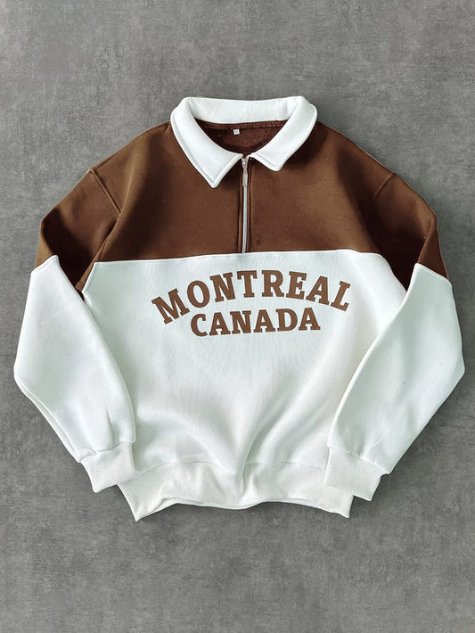 Montreal Canada sweatshirt (Brown and White)