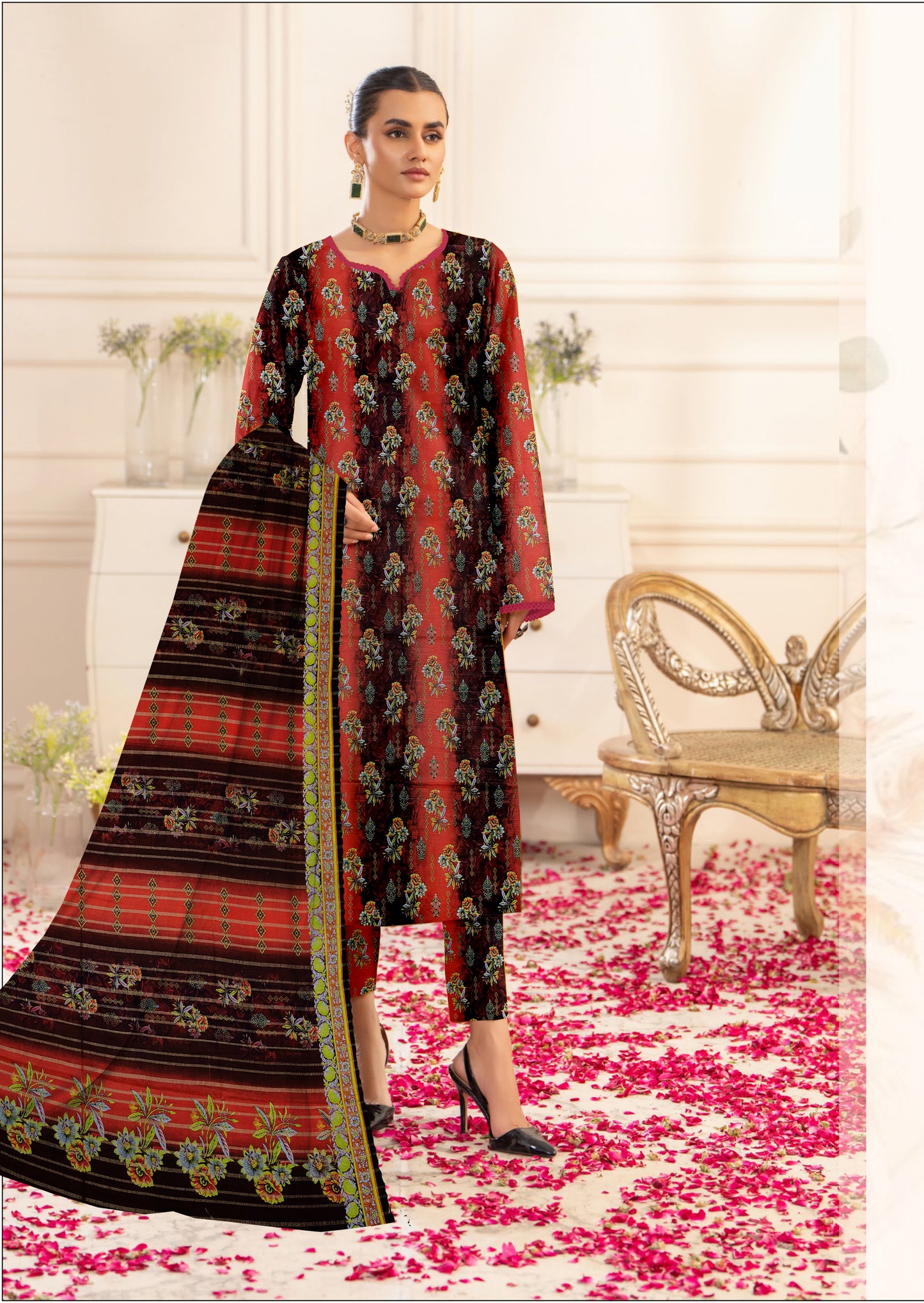 3 PC  Gul e Rasham D-8